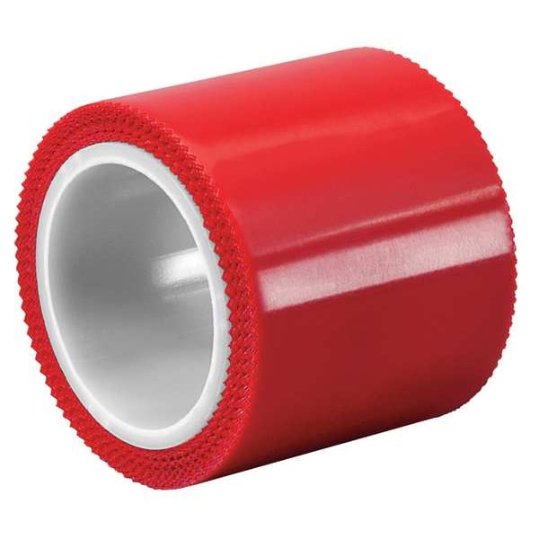 Cinta de película Tapecase, Polietileno, Roja, 2 pulgadas x 5 yardas - 15D433