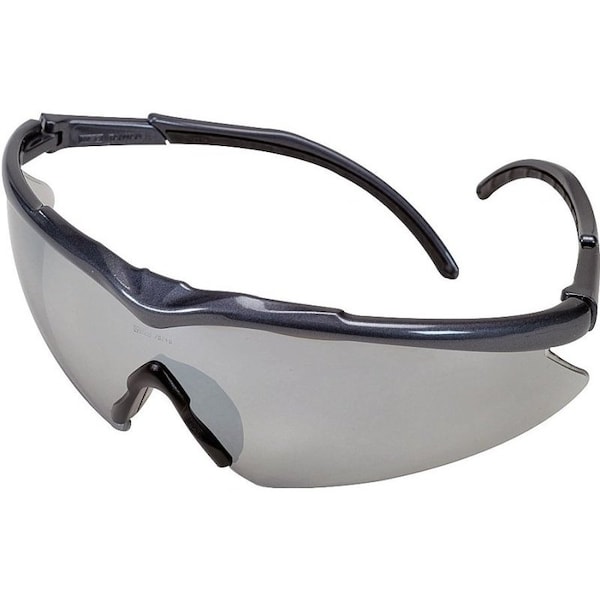 Msa Safety SAFETY WORKS Essential Safety Glasses, Unisex, AntiFog Lens, SemiRimless Frame, Black Frame - 10083077