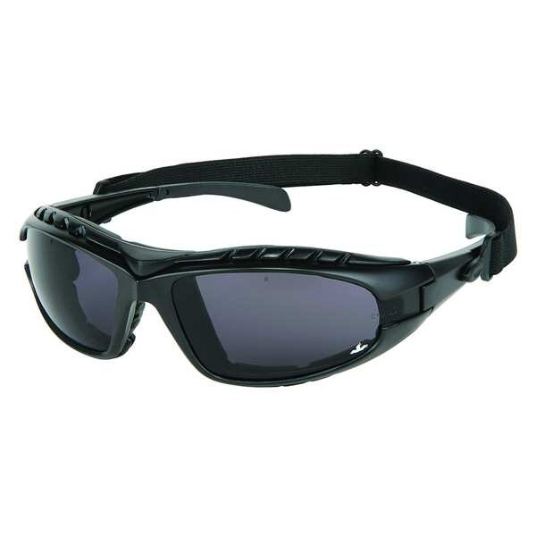 Mcr Safety Hornet DX, Safety Glasses Anti-Fog &  Anti-Scratch, Gray Lens, Full-Frame, Wraparound - HDX112AF