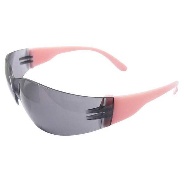 Erb Safety Girl Power at Work, Safety Glasses Anti-Fog, Gray Lens, Frameless, Wraparound - 17947