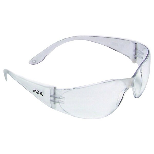 Msa Safety SAFETY WORKS CloseFitting Safety Glasses, AntiFog, AntiScratch Lens, Rimless Frame, Clear Frame - 10006315