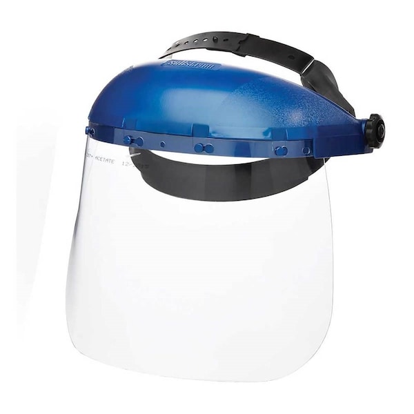 Jackson Safety 390 Series Face Shield  Single Crown, Window/Ratcheting, Clear Lens 8 x 12 x .040 - Uncoated - S39110