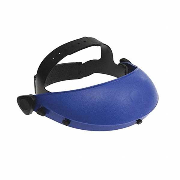 National Safety Apparel Faceshield Headgear, Black/Blue, Plastic - I ZFSHG4S
