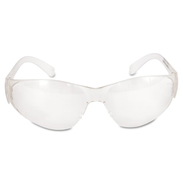 Mcr Safety Safety Glasses Uncoated, Clear Lens, Wraparound, Wraparound, 12 PK - CL010