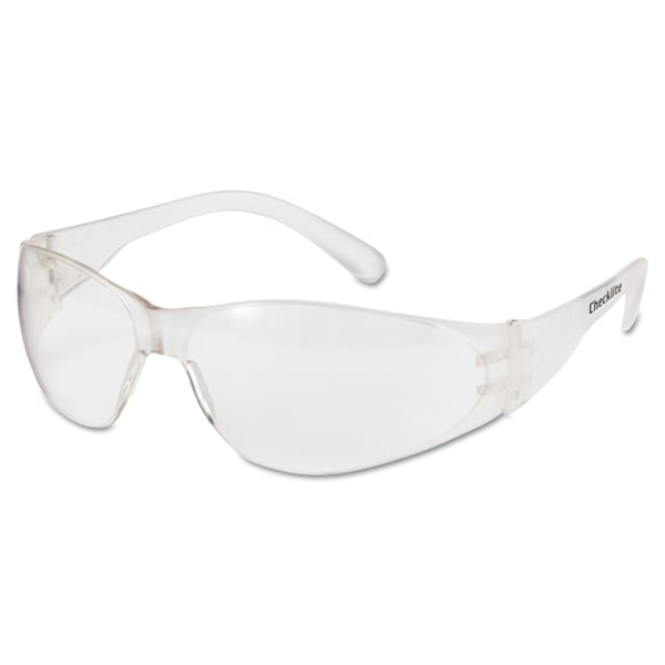 Mcr Safety Safety Glasses Uncoated, Clear Lens, Wraparound, Wraparound, 12 PK - CL010
