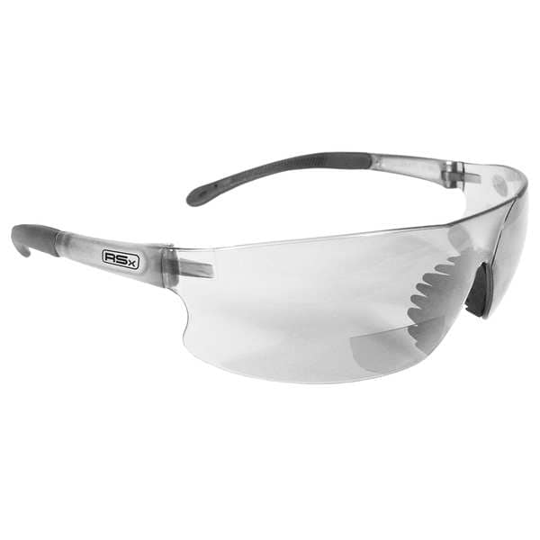 Radians Rad-Sequel RSx(TM) Bifocal Safety Reading Glasses, Clear Wraparound Frame, +1.50 Diopter, M - RSB-115