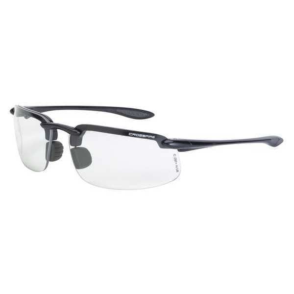 Crossfire ES4, Safety Glasses Anti-Scratch, Clear Lens, Half-Frame, Wraparound - 2164