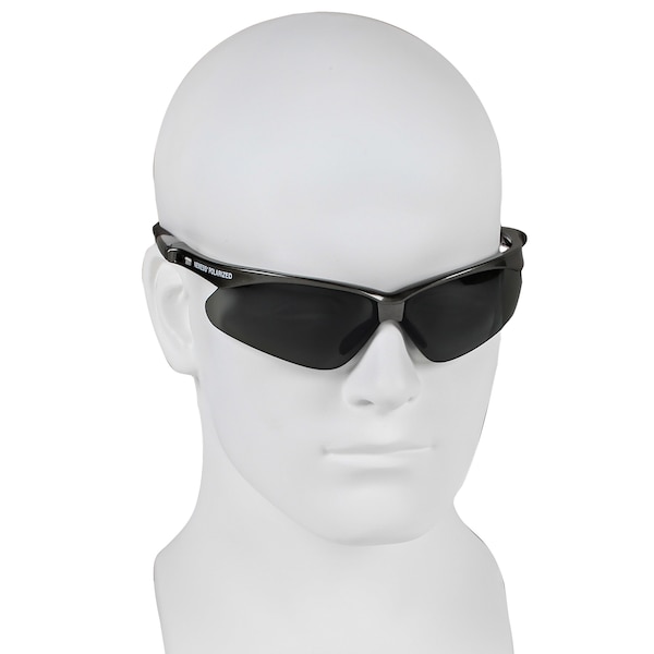 Kleenguard V30 Nemesis, Safety Glasses Anti-Scratch, Polarized, Gray Lens, Half-Frame, Wraparound - 28635