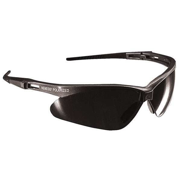 Kleenguard V30 Nemesis, Safety Glasses Anti-Scratch, Polarized, Gray Lens, Half-Frame, Wraparound - 28635
