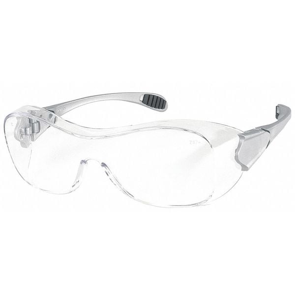 Condor Safety Glasses, Oxulux, Anti-Fog Lens, Scratch-Resistant, Polycarbonate, Frameless, Clear/Gray, OTG - 4VCD5