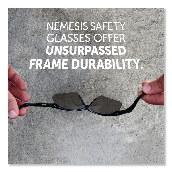 Kleenguard V30 Nemesis, Safety Glasses 99.9% UV Rays, Smoke Lens, Wraparound, Wraparound - KCC 25688
