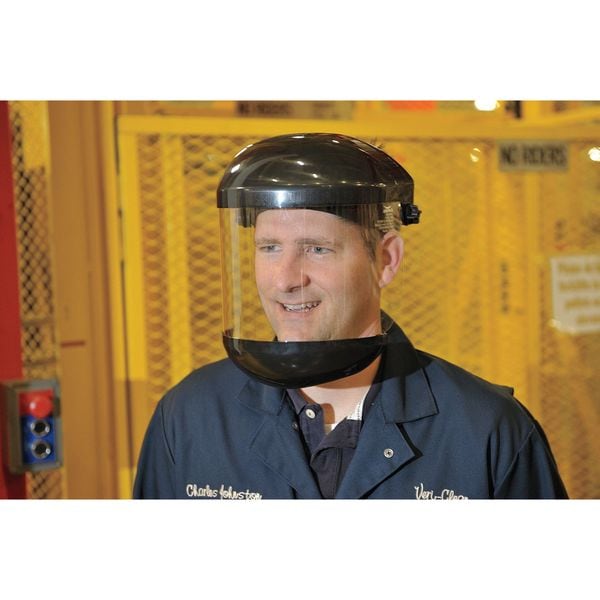 Condor Ratchet Face Shield Assembly, Clear Visor, 7" Height, Swing Ratchet Suspension, Uncoated Lens - 2AUB7