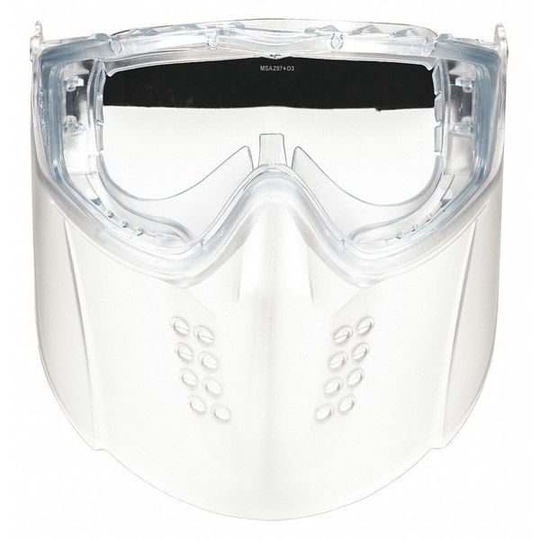 Msa Safety Faceshield Goggle Assembly, Anti-Fog/Anti-Scratch, ANSI Dust/Splash Rating D3, Clear Visor - 10150069