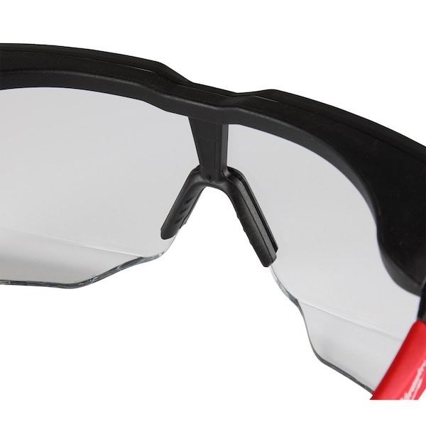 Milwaukee Tool Safety Glasses Anti-Fog &  Anti-Scratch, Clear Lens, Half-Frame, OTG-Wraparound - 48-73-2070