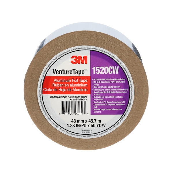 Cinta de aluminio, 48mm x 45.7m, 3.2mil - 1520CW de 3M