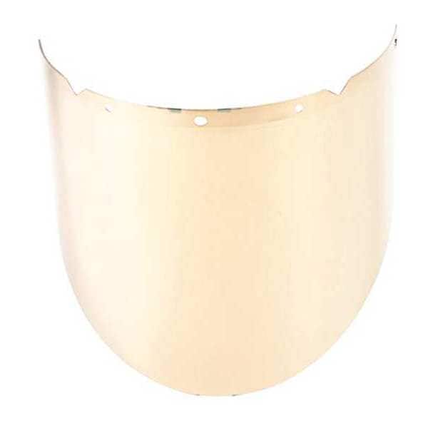 Msa Safety Visor, Green Visor, 9-1/2" Height, Anti-Fog, Anti-Scratch Lens, Clear - 10115850