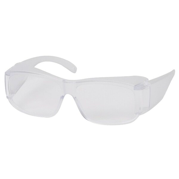Safety Works OvertheGlass Safety Glasses, AntiScratch Lens, Polycarbonate Lens, Closely Wrapped Frame - 10110423