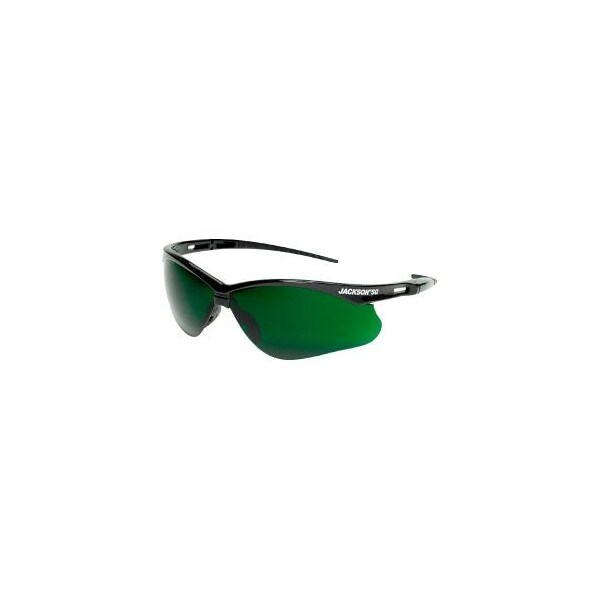 Sellstrom Manufacturing Jackson Safety SG Safety Glasses Features Anti-Scratch, UV Protection, Shade 5 IR, Black Frame - 50010