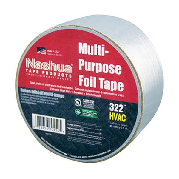 Berry Plastics 1087626 Cinta adhesiva de papel de aluminio multiusos para HVAC; 2 pulgadas x 10 yardas - 647356