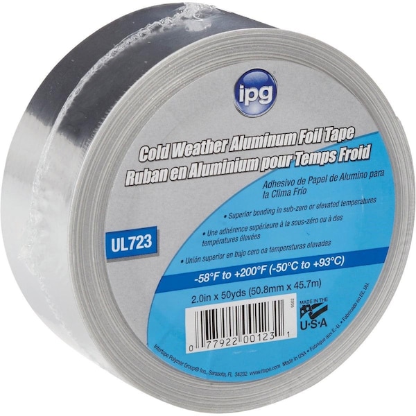 Cinta de aluminio para clima frío UL723 de 2 pulgadas x 50 yardas - 9502-B de Intertape