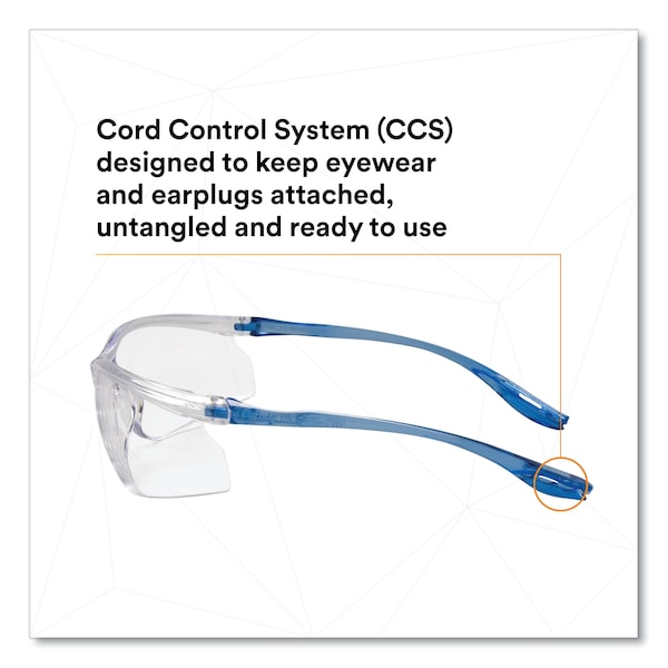 3M CCS, Safety Glasses Anti-Fog &  Anti-Scratch, Clear Lens, Frameless, Frameless - 7010340677