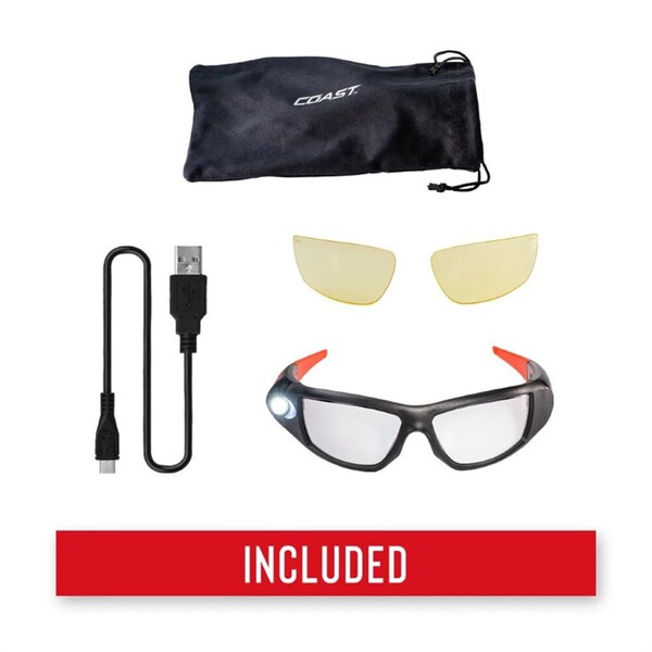 Coast Products Coast Spg500 Rechargeable Bulls Eye Spot Beam Safety Glasses - 30376