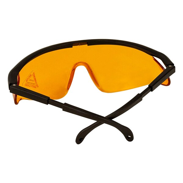 Bison Life Simone, Safety Glasses Anti-Fog &  Anti-Scratch, Orange Lens - ZH-SISG-ORLBKT-MS20
