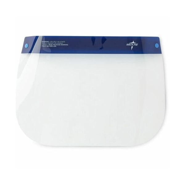 Medline Face Shields, FullLength, ExtraLong, Dispsable, Antifog, CL - MIINONFS100