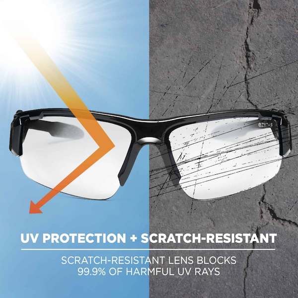 Ergodyne Dagr, Safety Glasses Polarized, Clear Lens, Half-Frame, Traditional - DAGR-AF