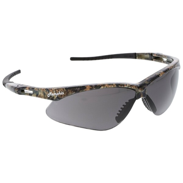 Mcr Safety Glasses, Memphis MP1 Mossy Oak Frame, Gray UV-AF, 12PK - MOMP112AF