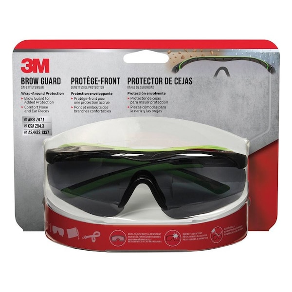 Scotch 3M Anti-Fog Safety Glasses Gray Lens Black Frame 1 pc - 47101H1-DC