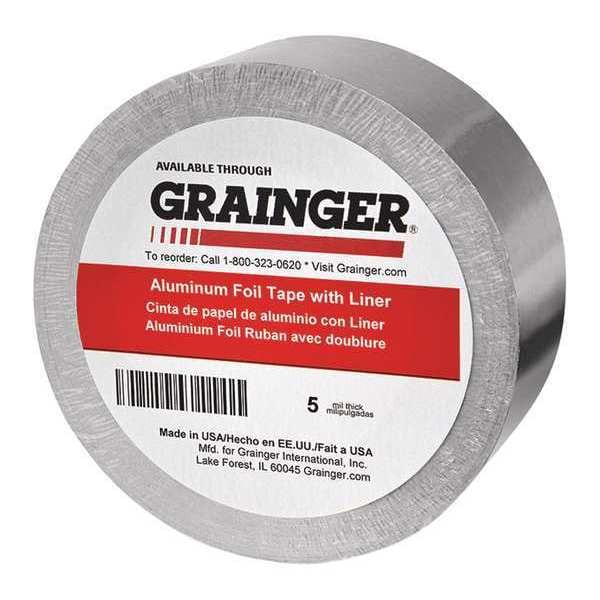 Cinta de aluminio Zoro Select, Plateada, 60 yd. Largo, 3" Ancho, Paquete de 12 - TC625L