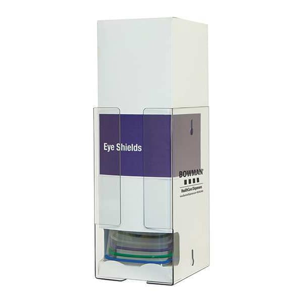 Bowman Dispensers Eye Shield Dispenser, Clear, PETG Plastic - PD003-0111