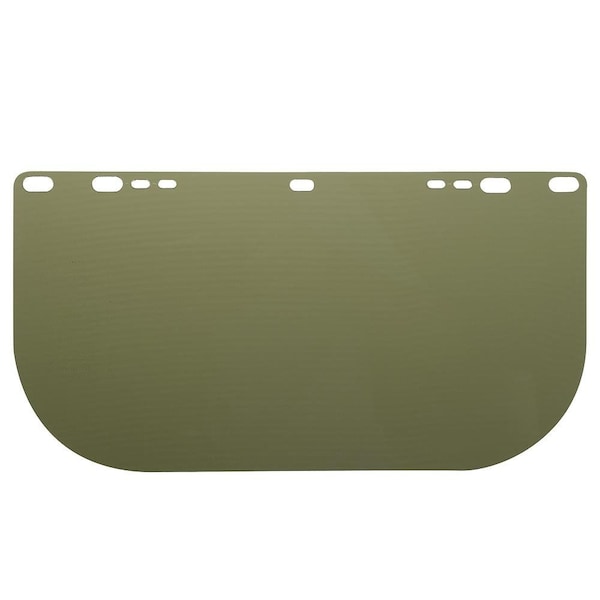 Jackson Safety F20 Face Shield, 8" Height, Uncoated Lens, Medium Green - 29097