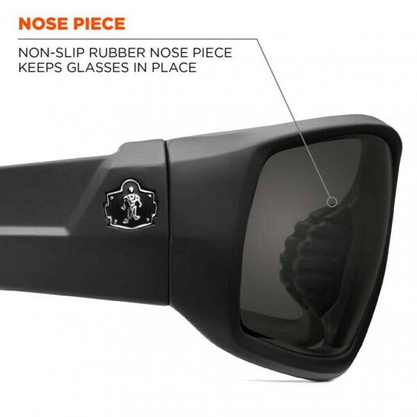 Ergodyne Odin, Safety Glasses Anti-Fog &  Anti-Scratch, Smoke Lens - ODIN-AF
