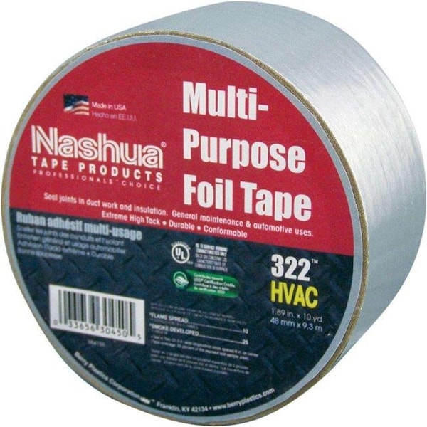 Nashua 573-1087627 Cinta de aluminio de 2 pulg. x 50 yd.; 322-2 - 573-1087627