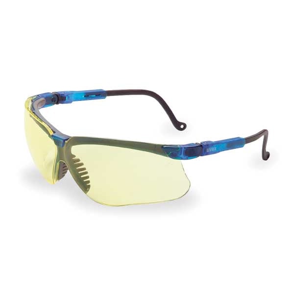 Honeywell Uvex Genesis, Safety Glasses Anti-Scratch, Amber Lens, Half-Frame, Wraparound - S3242