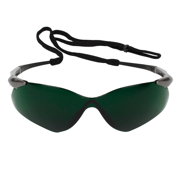 Kleenguard NEMESIS, Safety Glasses Anti-Scratch, IR 5.0 Lens, Frameless, Wraparound - 20473