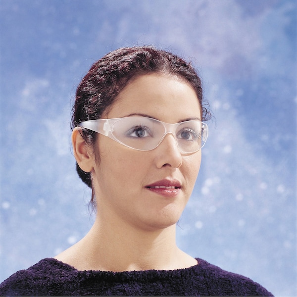 Mcr Safety Checkmate, Safety Glasses Anti-Scratch, Clear Lens, Frameless, Wraparound - CK110