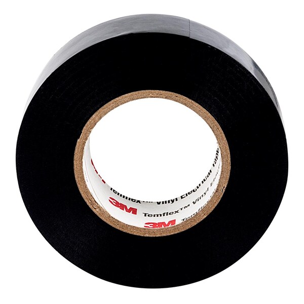 Cinta eléctrica de vinilo negro Scotch 3M Temflex de 3/4 pulgadas x 60 pies - 1700-1PK-BB40