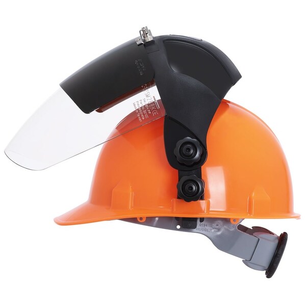 Sellstrom DP4 Series Face Shield with c/w Flip-Up IR Window, Universal Adaptor, Clear Anti-Fog Polycarbonate, Shade 6 Cobalt Blue - S32162B