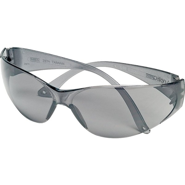 Msa Safety Safety Glasses, AntiScratch Lens, Polycarbonate Lens, Wraparound Frame - 697515