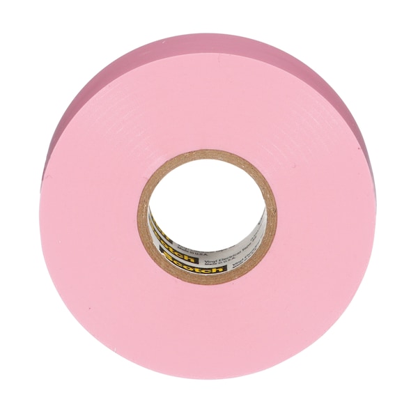 Cinta Eléctrica de Vinilo 3M, 35, Scotch, 3/4 pulg. de ancho x 66 pies de largo, 7 mil de grosor, Rosa, 1 paquete - 35-Rosa-3/4x66FT
