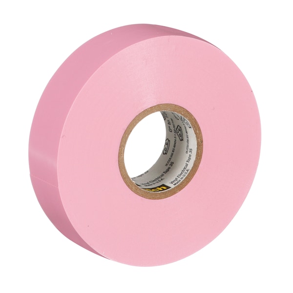 Cinta Eléctrica de Vinilo 3M, 35, Scotch, 3/4 pulg. de ancho x 66 pies de largo, 7 mil de grosor, Rosa, 1 paquete - 35-Rosa-3/4x66FT