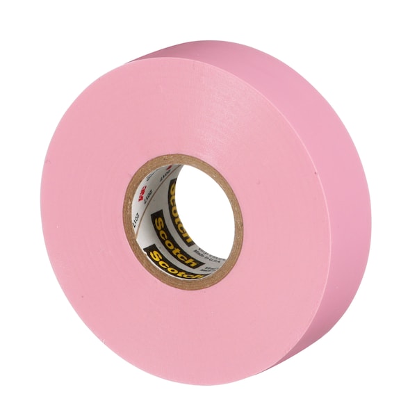 Cinta Eléctrica de Vinilo 3M, 35, Scotch, 3/4 pulg. de ancho x 66 pies de largo, 7 mil de grosor, Rosa, 1 paquete - 35-Rosa-3/4x66FT