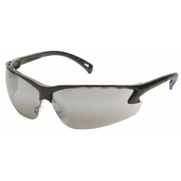 Pyramex Venture 3, Safety Glasses Anti-Scratch, Gray Mirror Lens, Half-Frame, Wraparound - SB5770D