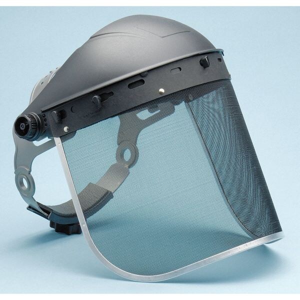 Delta Plus Faceshield Screen Visor, Black Visor, 8 in Height, Uncoated Lens, Black - SV-15H