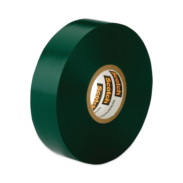 Cinta adhesiva de vinilo eléctrico para codificación de colores, núcleo de 3", 0.75"x66 ft., Verde - 10851-DL-10