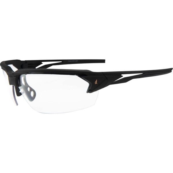 Edge Eyewear Pumori Safety Eyewear, Matte Black Frame, Clear Lenses - XP411