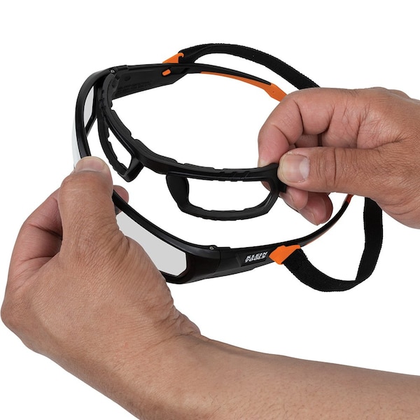 Klein Tools Clear Polycarbonate; Gasket Material: EVA/TPEE, Black/Orange Full-Frame, PRO Full Frame, Wide Lens - 60470